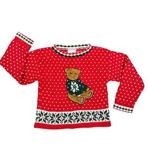 Harlequin Designs By Cynthia McKinney Vintage Christmas Sweater